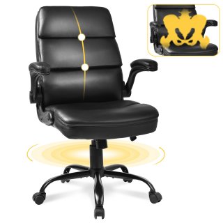 OUTMASTER Big And Tall Chair -Three Section Support,Flip-Up Armrests, Office, Study Applicable.Black OUTMASTER Big And Tall Chair -Three Section Support,Flip-Up Armrests, Office, Study Applicable.Black