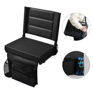 OUTMASTER Stadium Seat for Bleacher with Backrest. Portable for Good for Bleachers, Camping (Black) OUTMASTER Stadium Seat for Bleacher with Backrest. Portable for Good for Bleachers, Camping (Black)